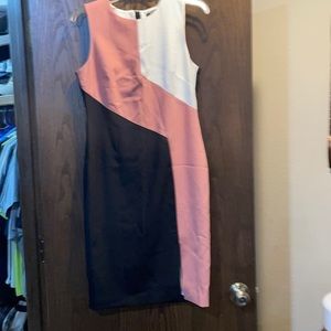 White House Black Market Color Block Dress Size 8P